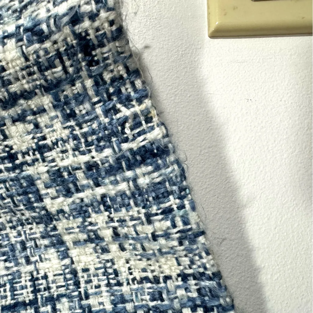 Walter Blue White Tweed Silk Lining Skirt - Image 9