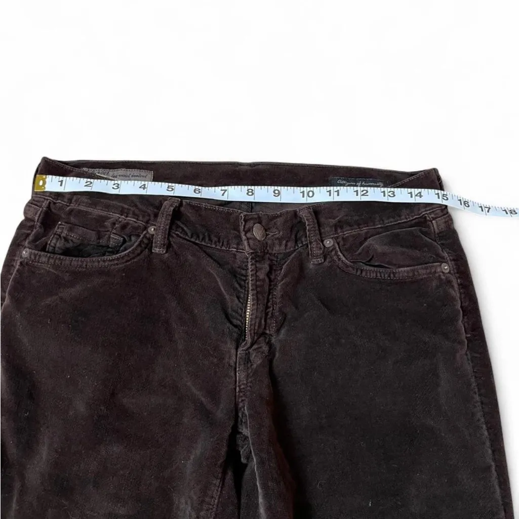 Citizens of Humanity Anthropologie brown Velvet boot cut cords pants sz 30 y2k - Image 5