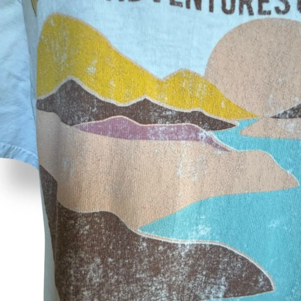 Rebellious One Grand Canyon Graphic Tee Shirt Medium Retro Desert Print Crewneck White - Image 3