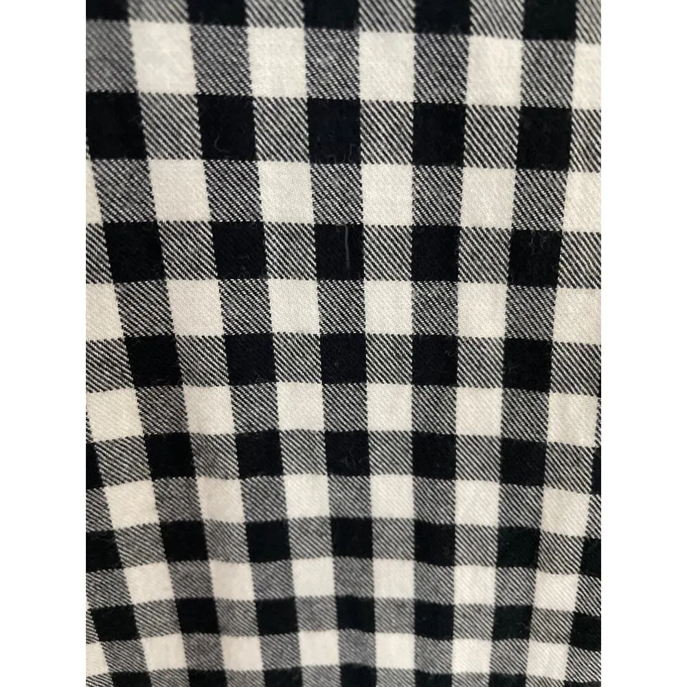 Maison Scotch Black & White Gingham Plaid Button Front Dress - Image 7