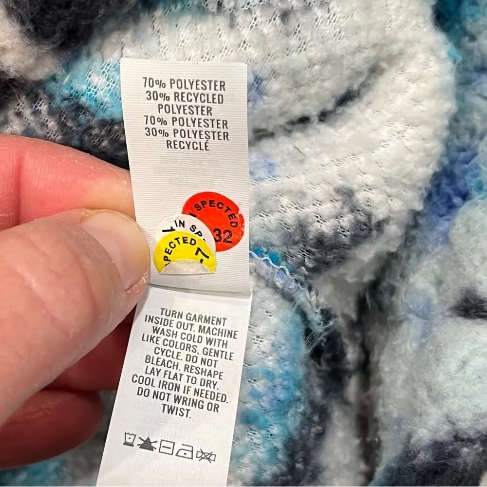 Aerie Offline Oversized Aztec Fleece Sherpa Quarter Zip Pullover size Medium - Image 9