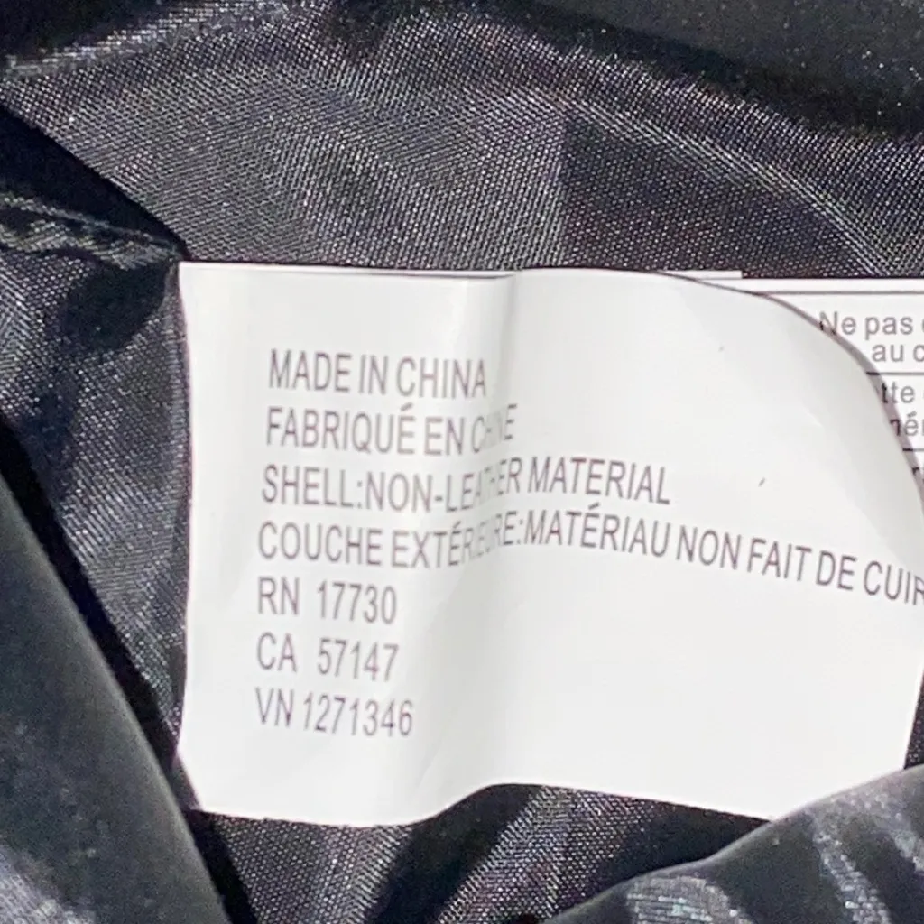 NEW BLACK PLEATHER BACKPACK Mossimo Supply Co Vegan Leather - Image 4