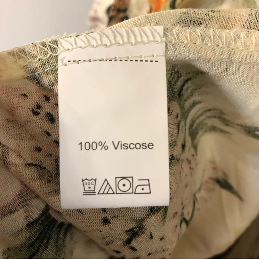 NWOT Miss Sparkling Botanical Print Maxi Dress Size XL Orange - Image 12