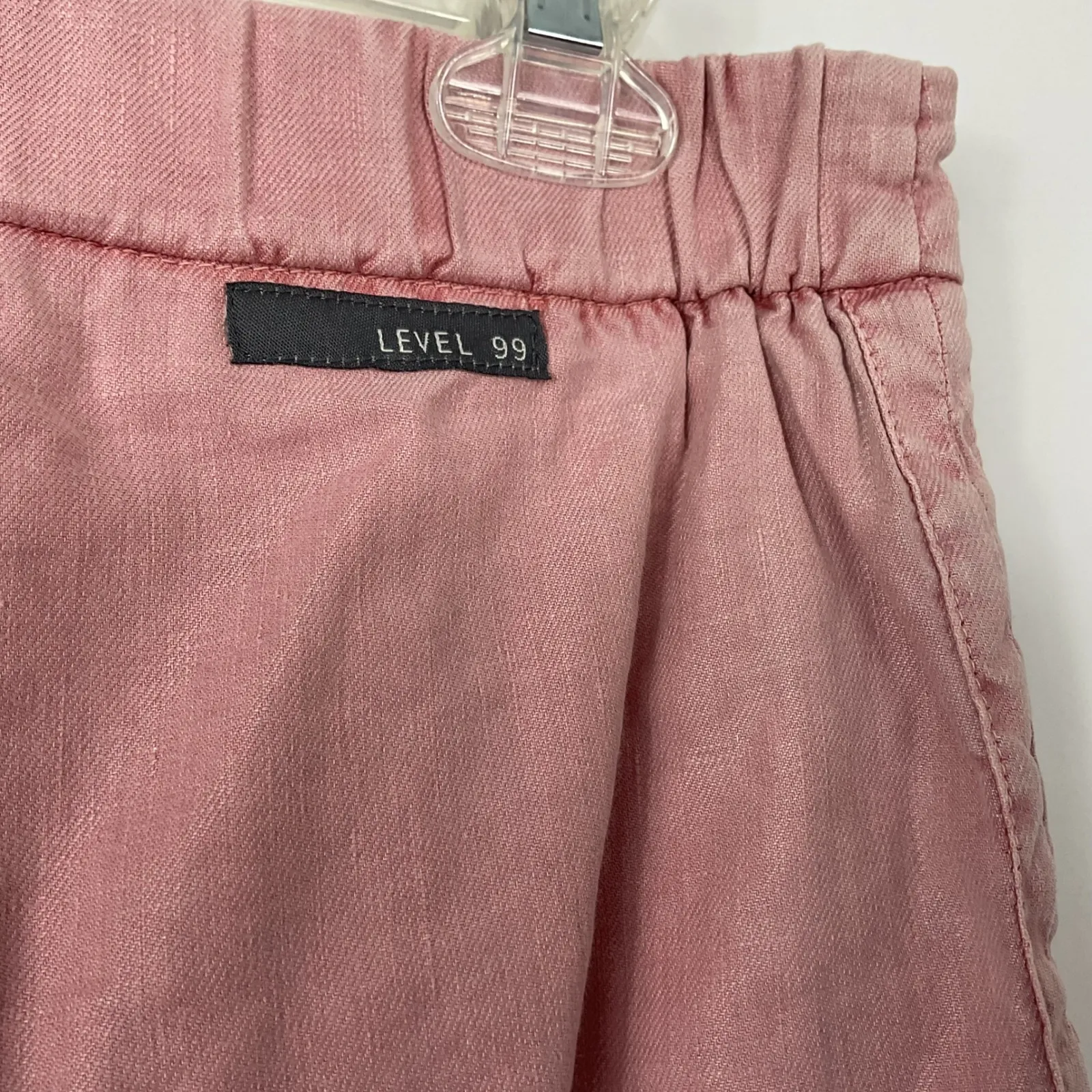 Level 99 Womens Size 26 Pink Starfish Linen Tencel‎ Casual Shorts - Image 4