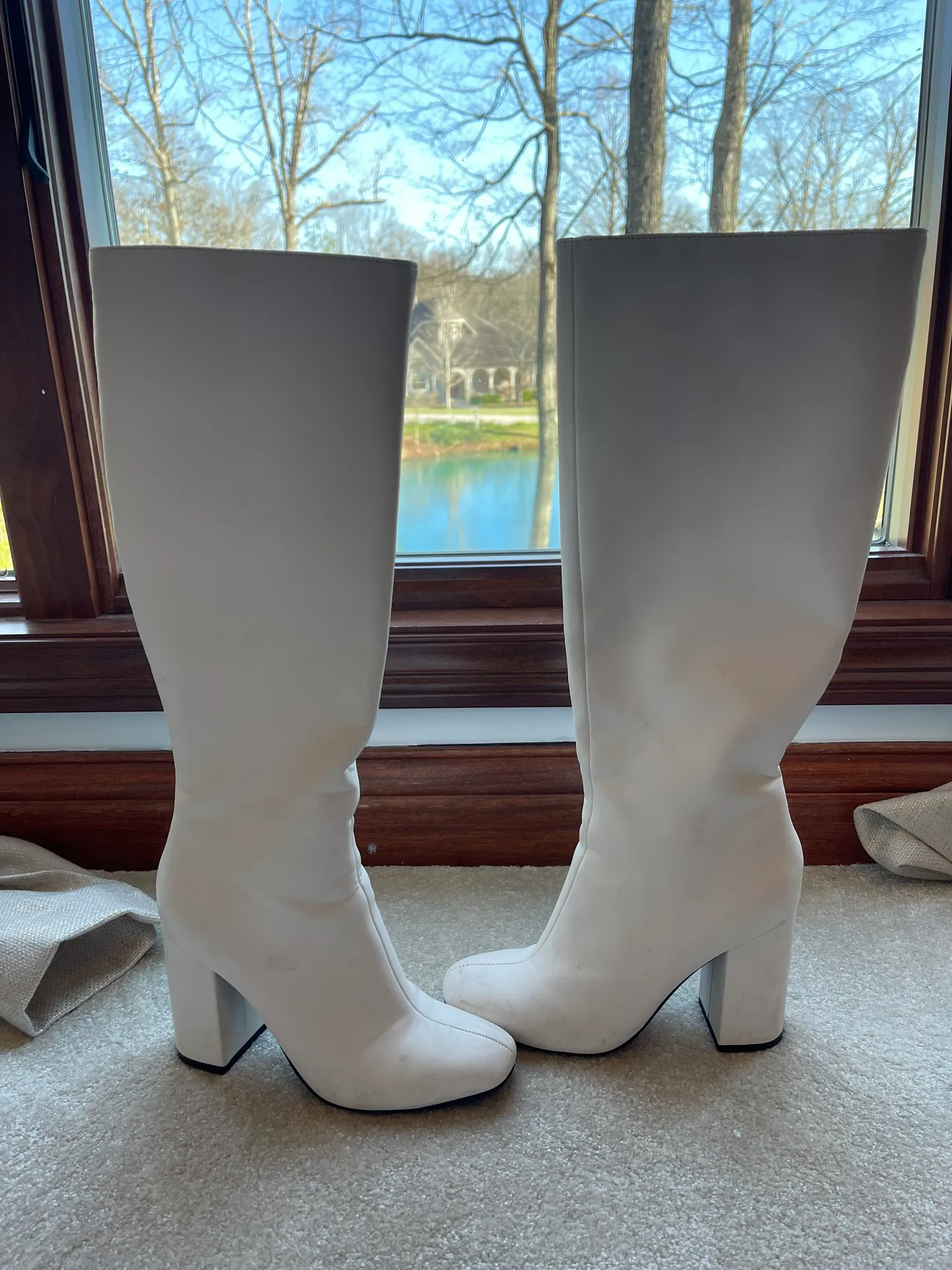 Forever 21 White Tall Boots - Image 2
