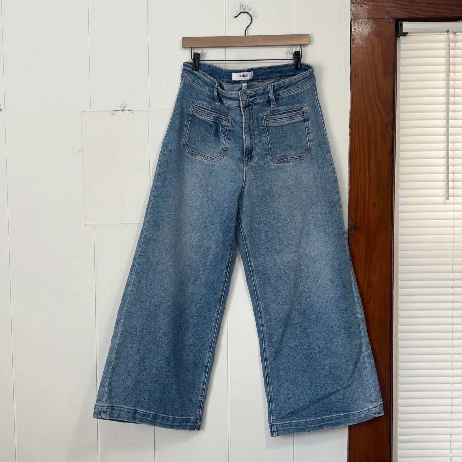 Mica wide leg crop jeans size 31 Blue - Image 2