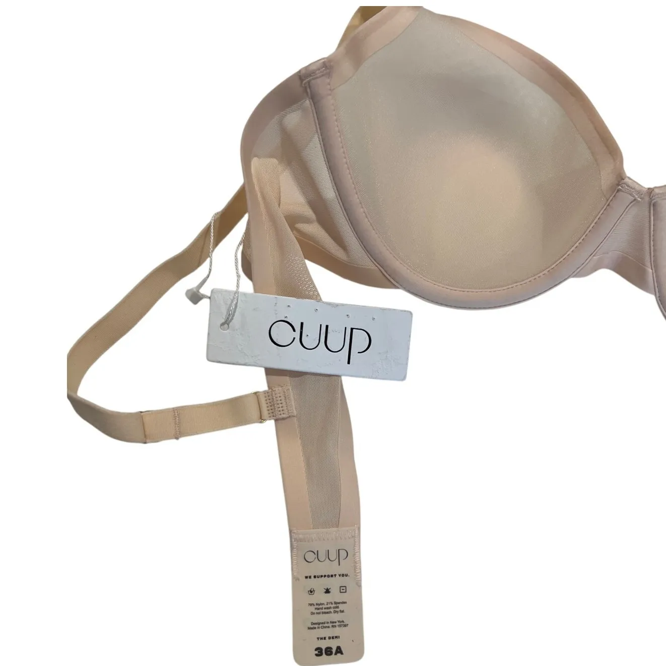 Cuup The Demi Unlined Contour Wire Bra Women's Size 36A Micro, Blush MSRP $78 Pink - Image 6