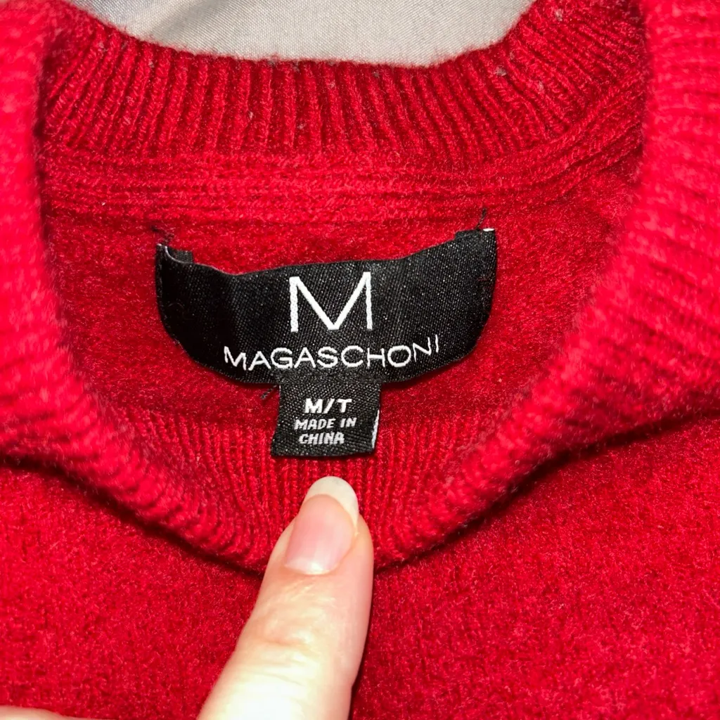 Magaschoni  Classic Red women’s XS/T lambswool Sweater - Image 4