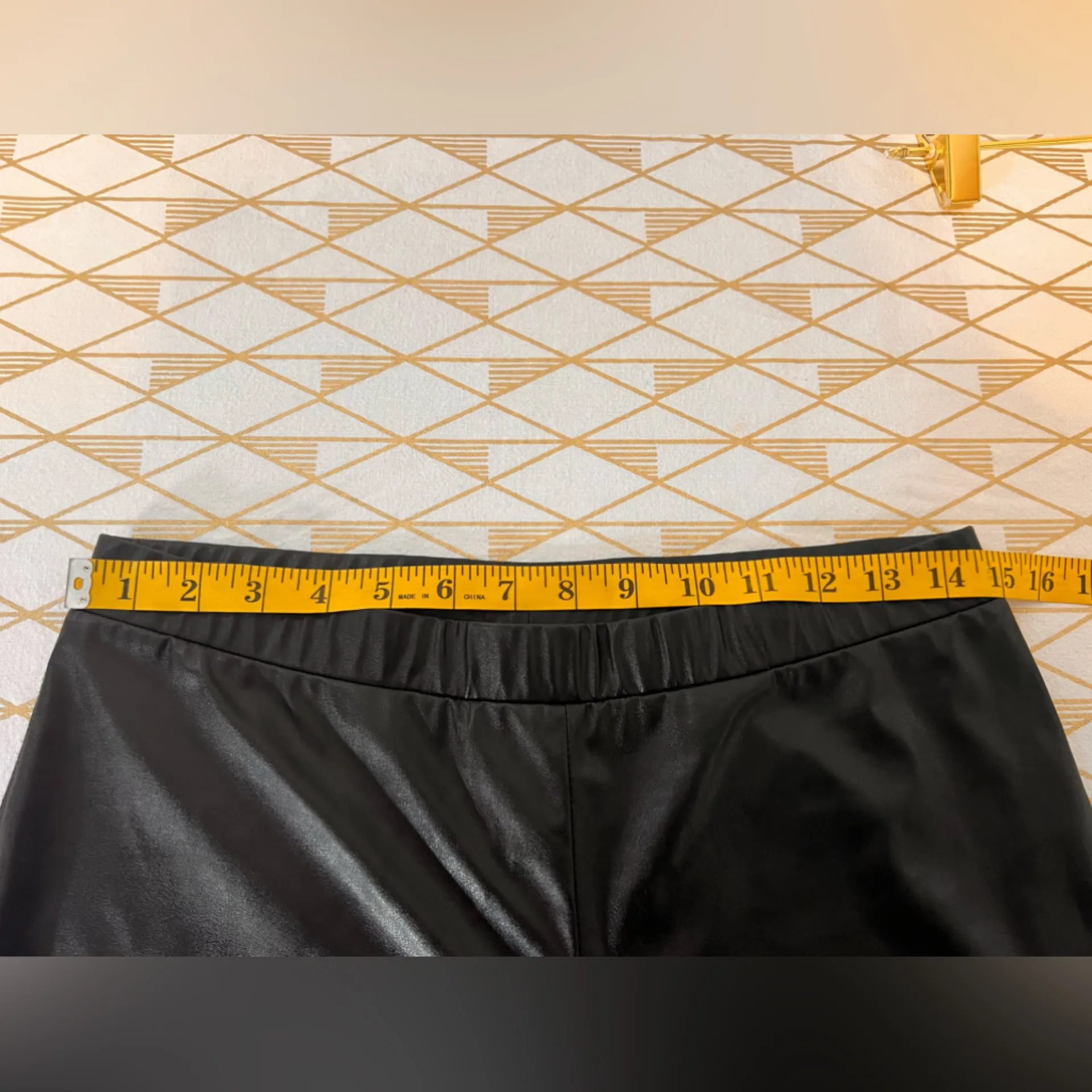 Pier Antonio Gaspari NWOT Faux Leather Pants Size 42 Black - Image 9