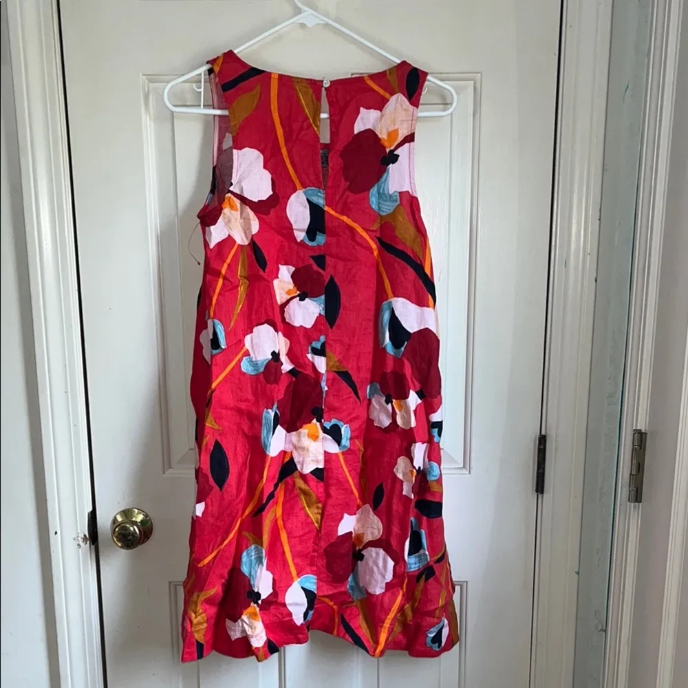 Sigrid Olsen linen Floral Sleeveless Dress - Image 3