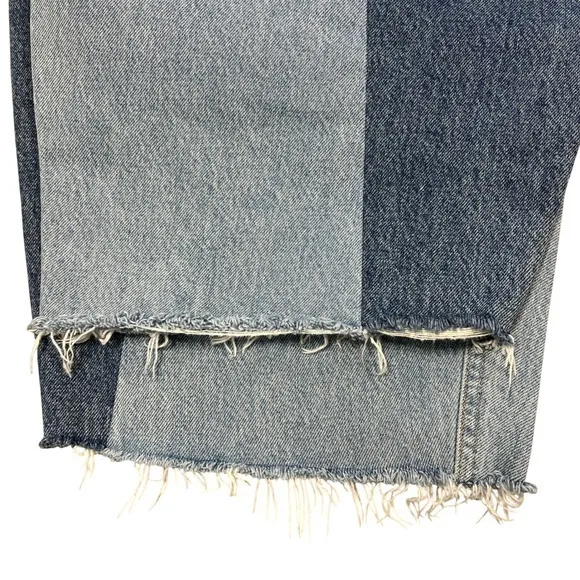 Citizens of Humanity Pieced Horseshoe Wide Leg Jeans Sz 26" Barrel Fracture Wash - Image 9