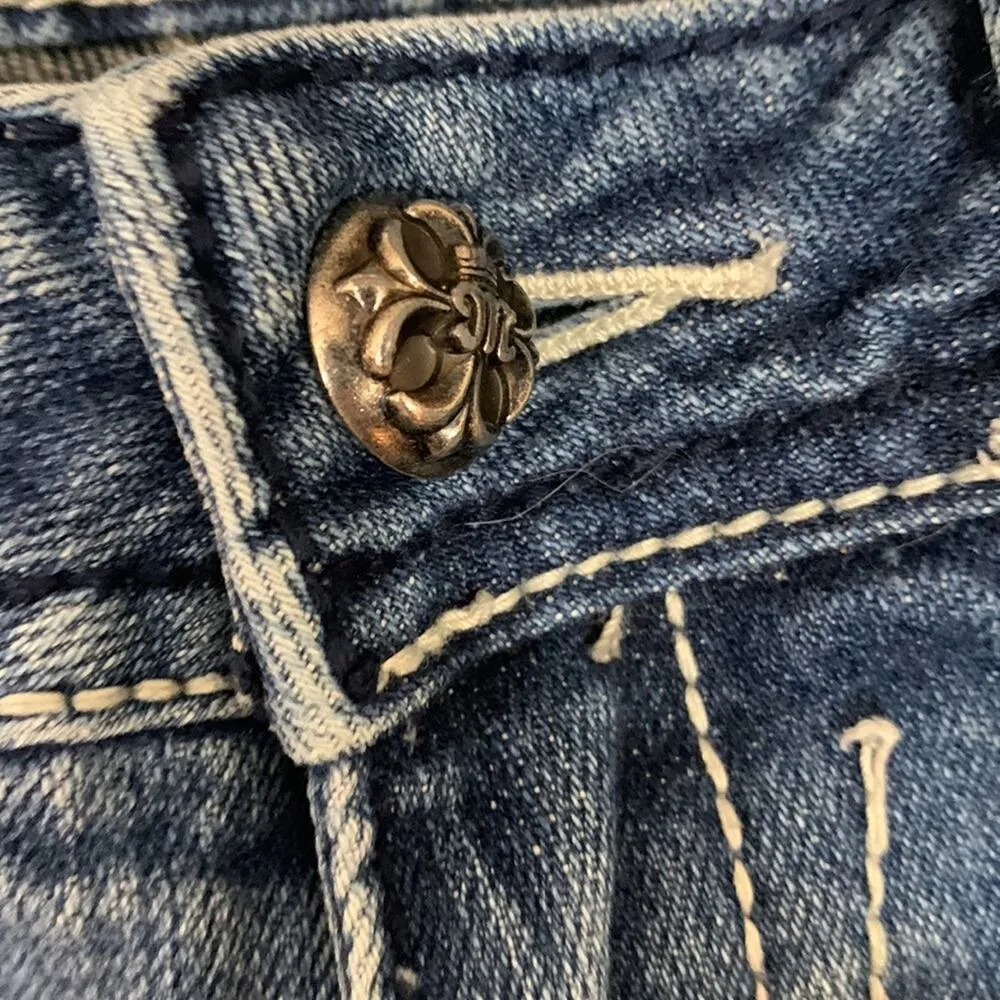 Miss Me Cutoff Bermuda Jean Shorts - Image 4