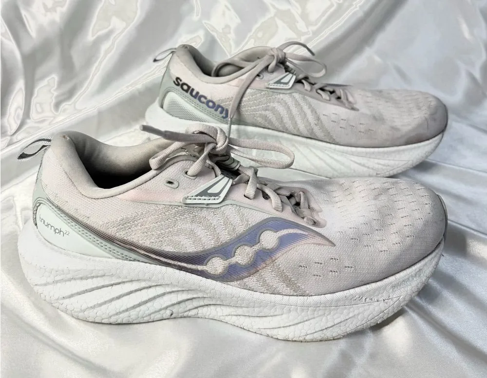 Women's Saucony Triumph 20 Athletic Shoes White Gray Size 10 - Image 1