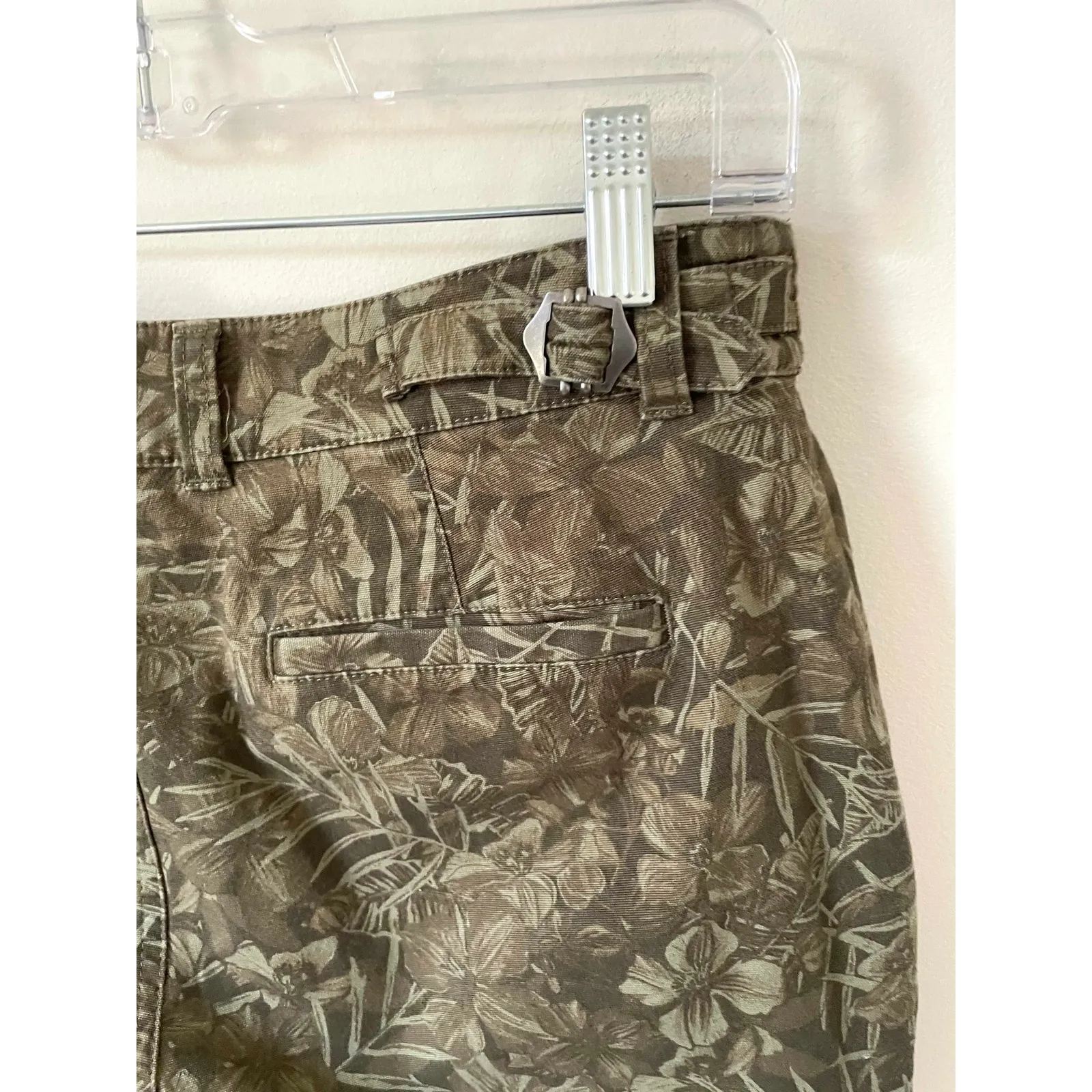 Brooks Brothers Preppy Cotton Chino Floral Cargo Pants Green Size 8 - Image 6