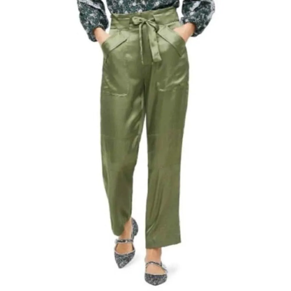 J. Crew Drapey Tie Cargo Pants in Rusty Brick Sz. 4 - Image 7