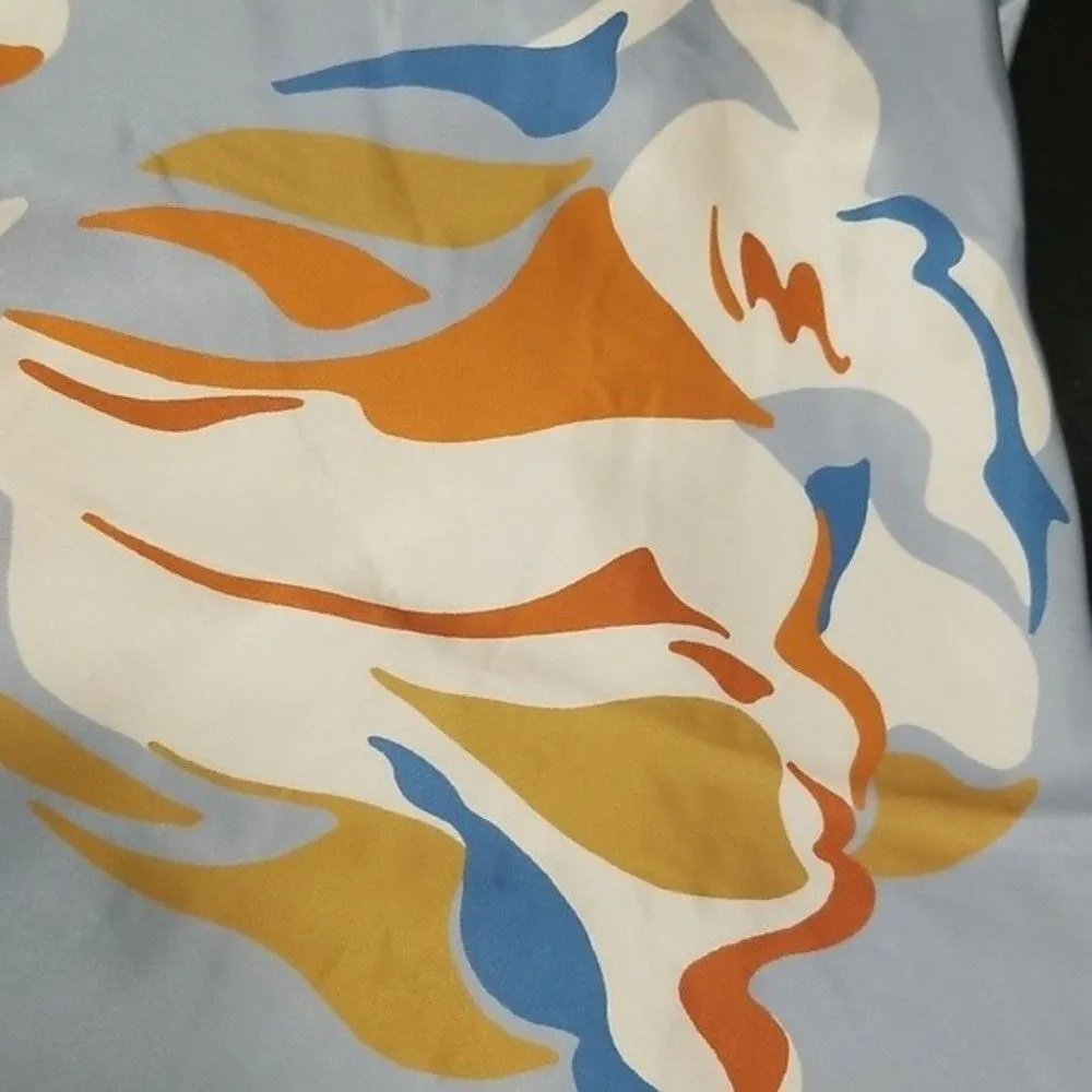 💕REFORMATION💕 Joanne Silk Dress ~ Hyperion Blue Print 10 NWOT - Image 11