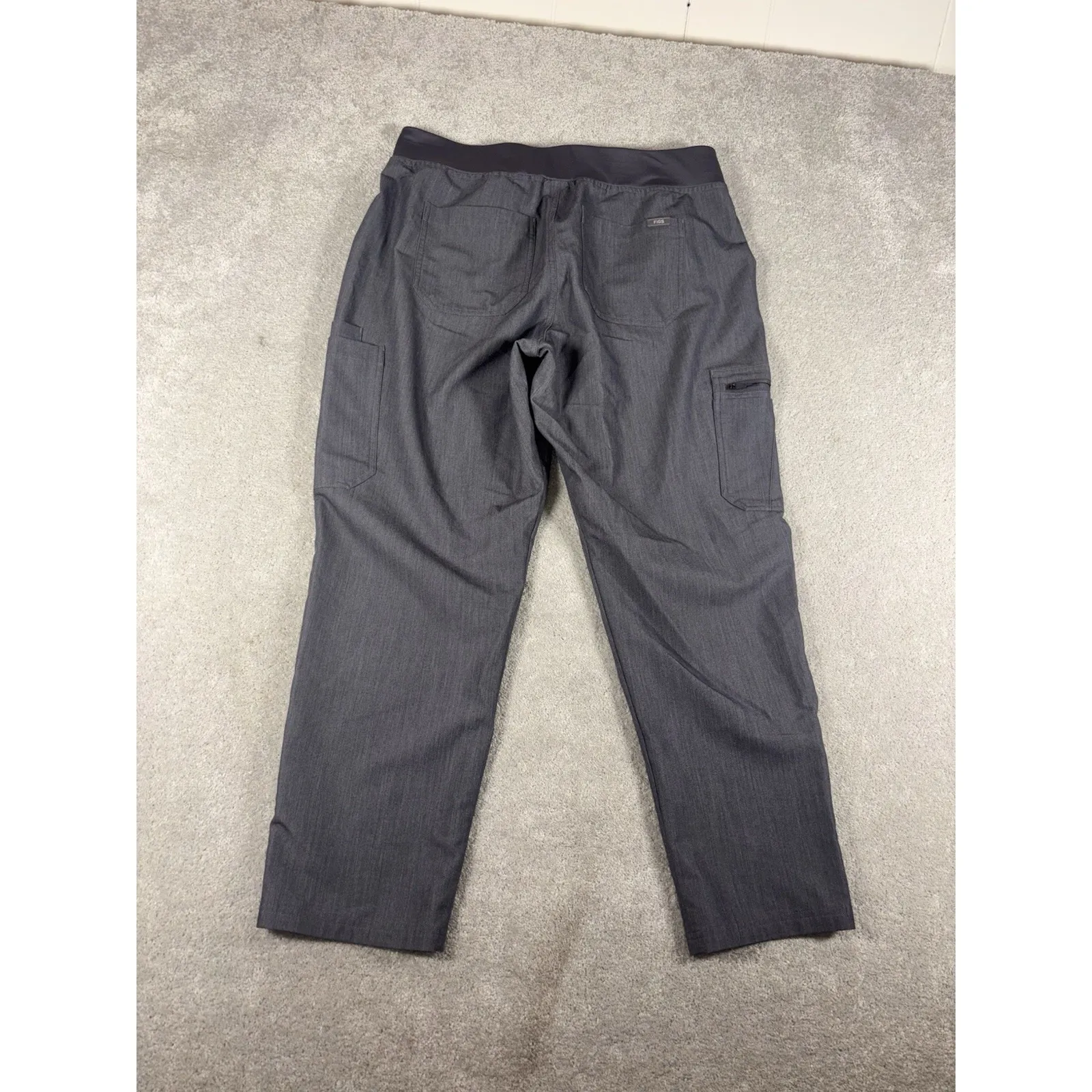 FIGS High Waisted Yola Skinny Scrub Pants Graphite Gray Size XL Petite - Image 4