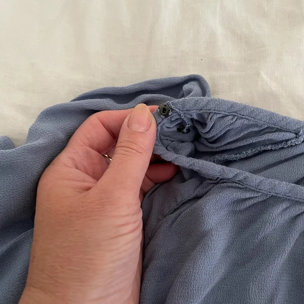 Jack by BB Dakota blue rayon bell sleeves boho fit & flare mini dress, size XS - Image 4