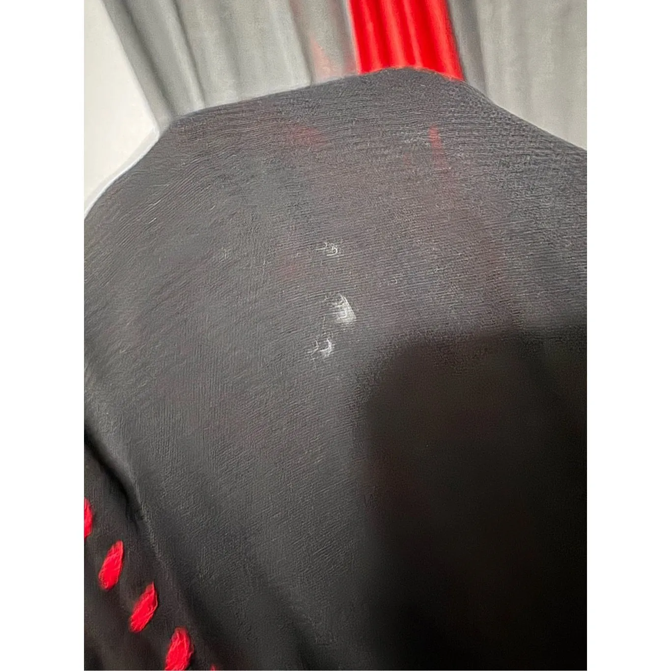 Vintage Collections western boho embroidered crochet floral lace sheer tunic / d Red Size XL - Image 10