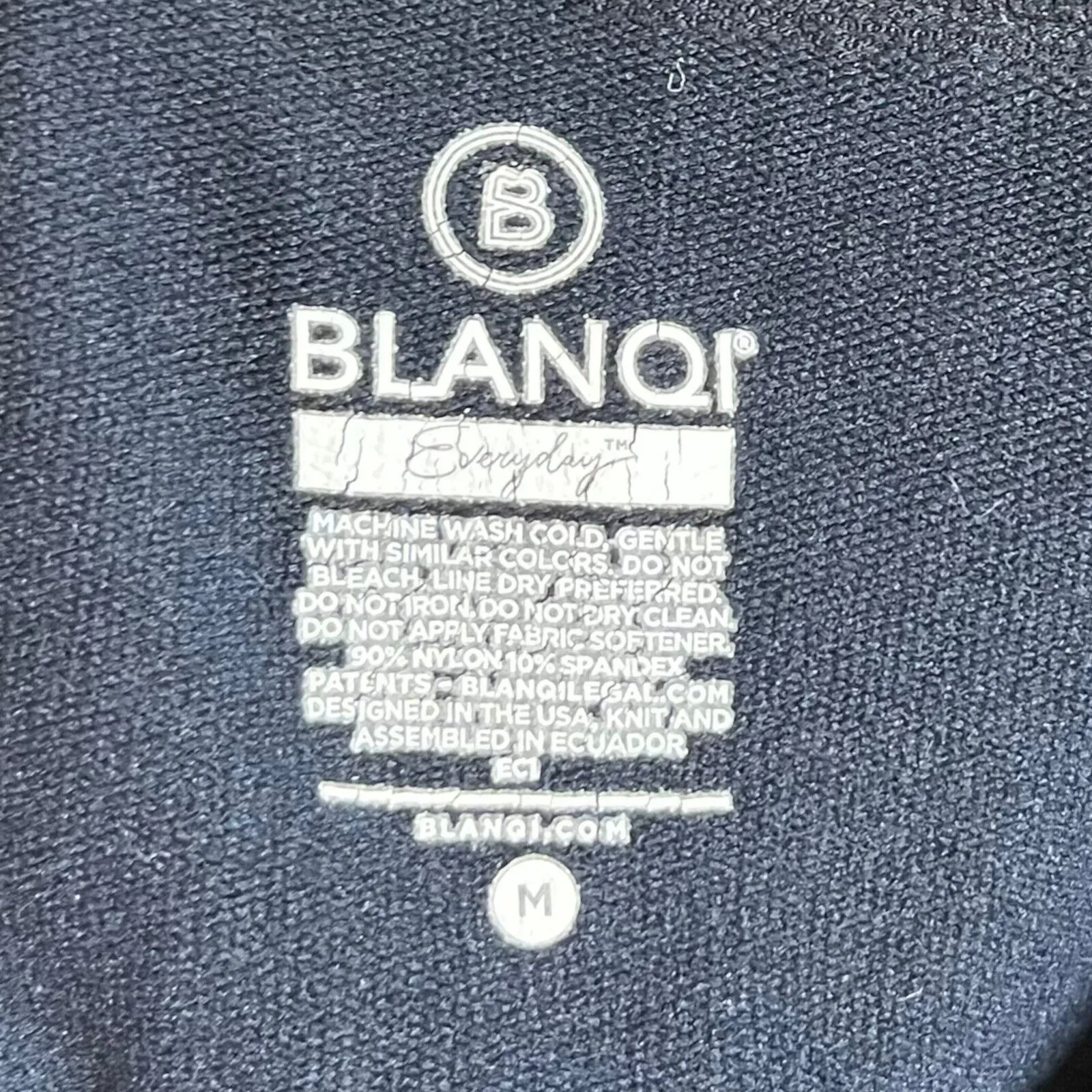 Blanqi Maternity Crop Leggings Navy Belly Support Stretch Women’s Medium Blue Size undefined - Image 9