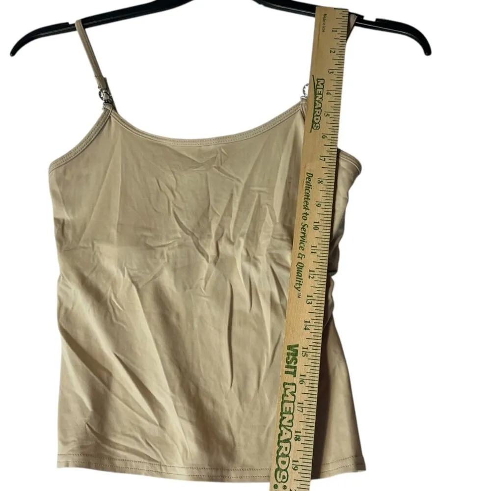 White House Black Market Women's S Beige Tan Tank Top‎ Sparkle Essential Casual - Image 6