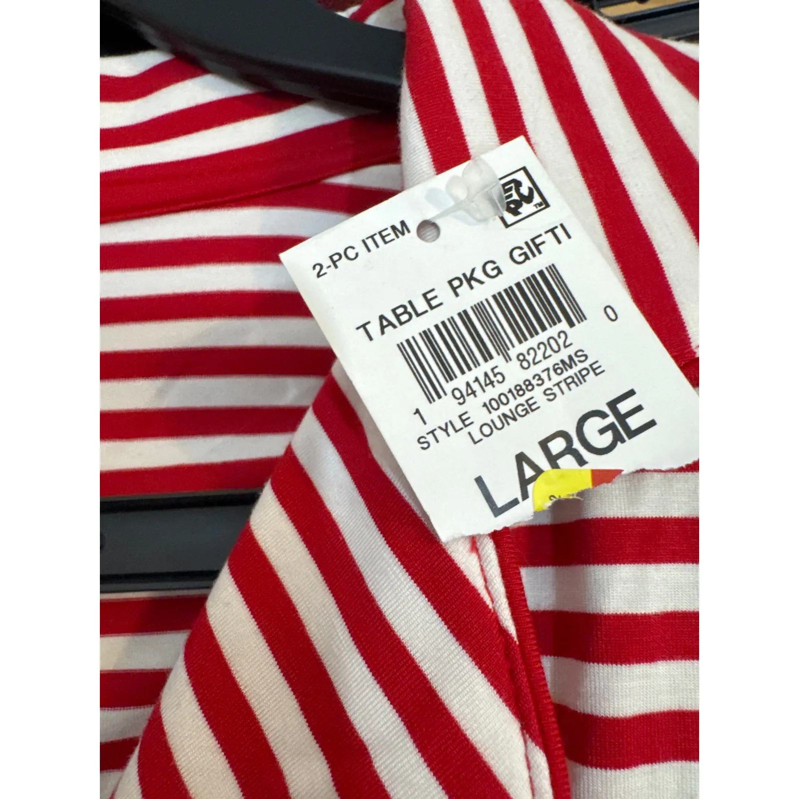 State of Day Women's Size Large Red White Striped Lounge Pajama Set Comfort - Image 3