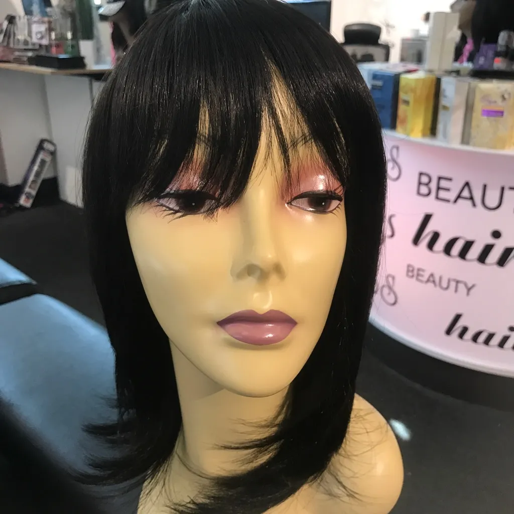 Wig Human very dark brown bob human wig - Image 2