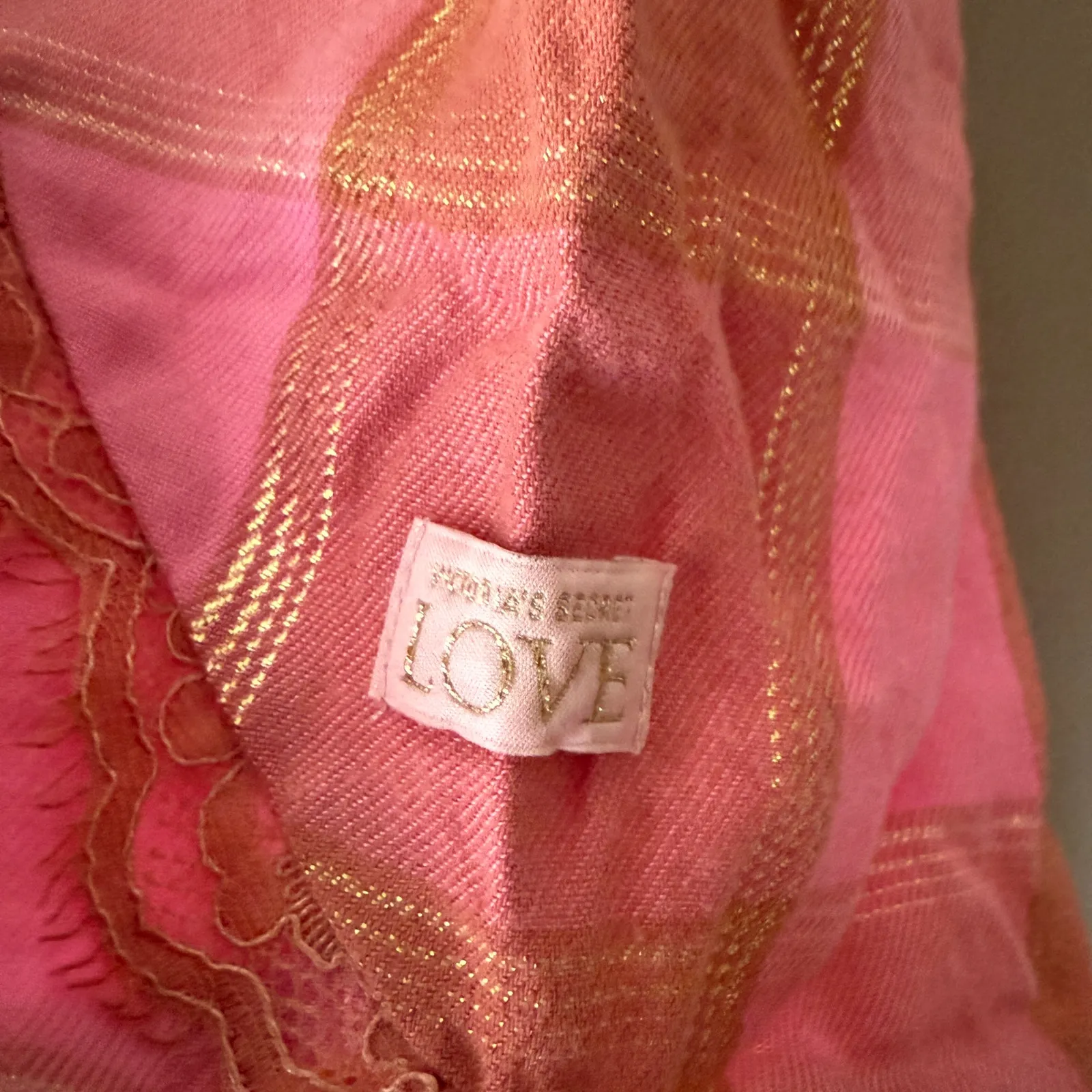 Victoria's Secret Shorts Size M Pink Orange Plaid‎ - Image 5