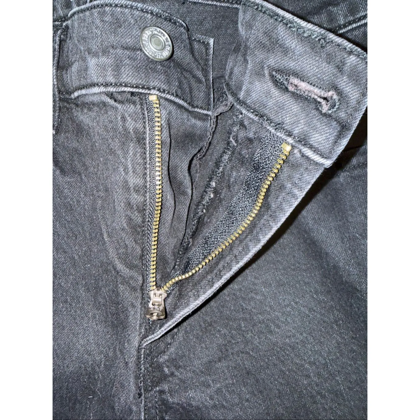 Abercrombie & Fitch The Bootcut Mid Rise Black Denim Non Ripped Sz 26 #770 - Image 7