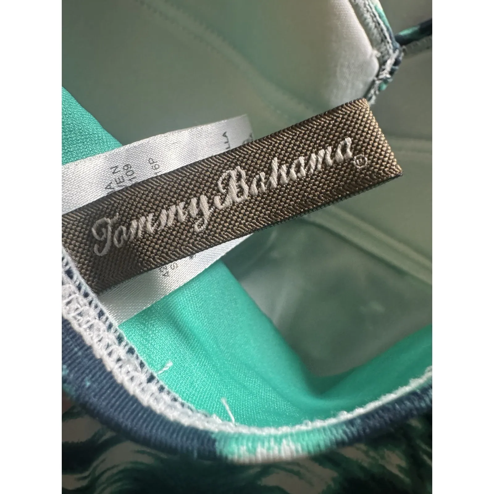 TOMMY BAHAMA Green Blue Women's Size‎ 6 One Piece Swimsuit Tummy Control Padded - Image 7