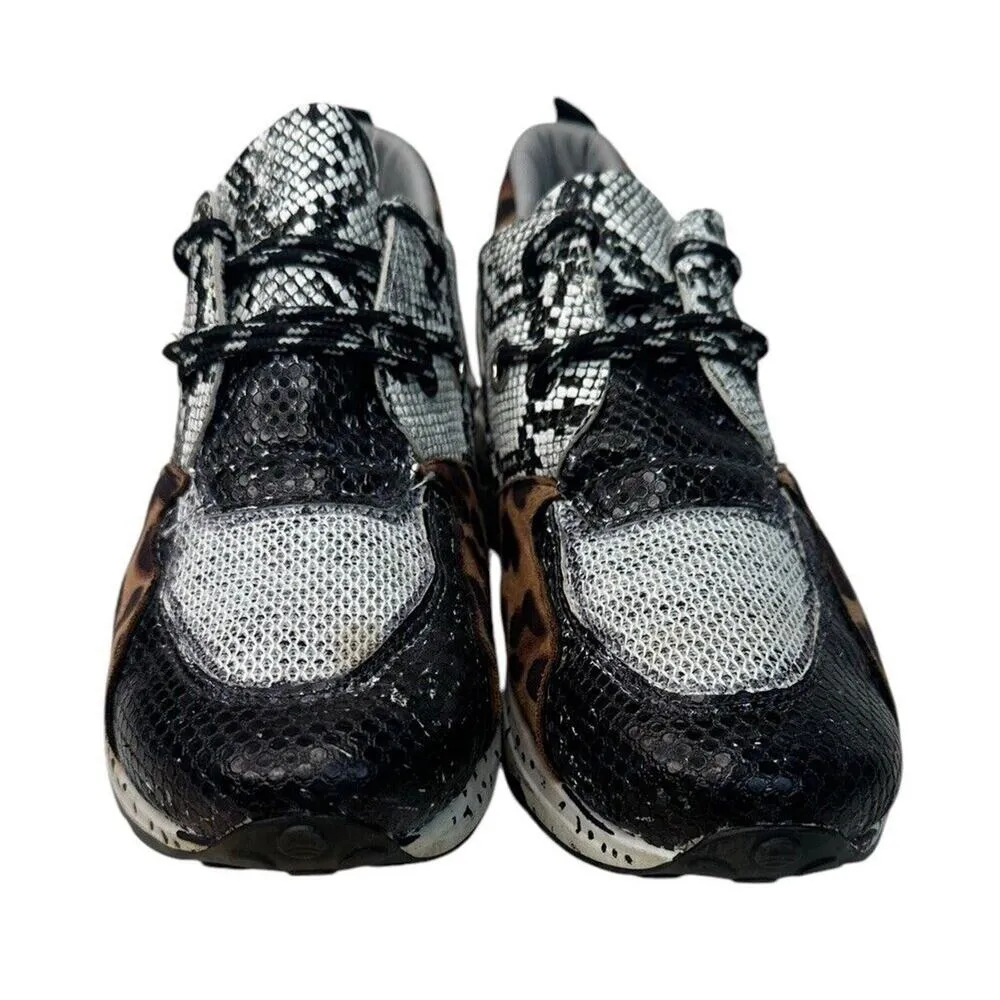 Womens La Sheelah Leopard Cheetah Snake Chunky Sexy Wedge Sneakers Size 9 - Image 11