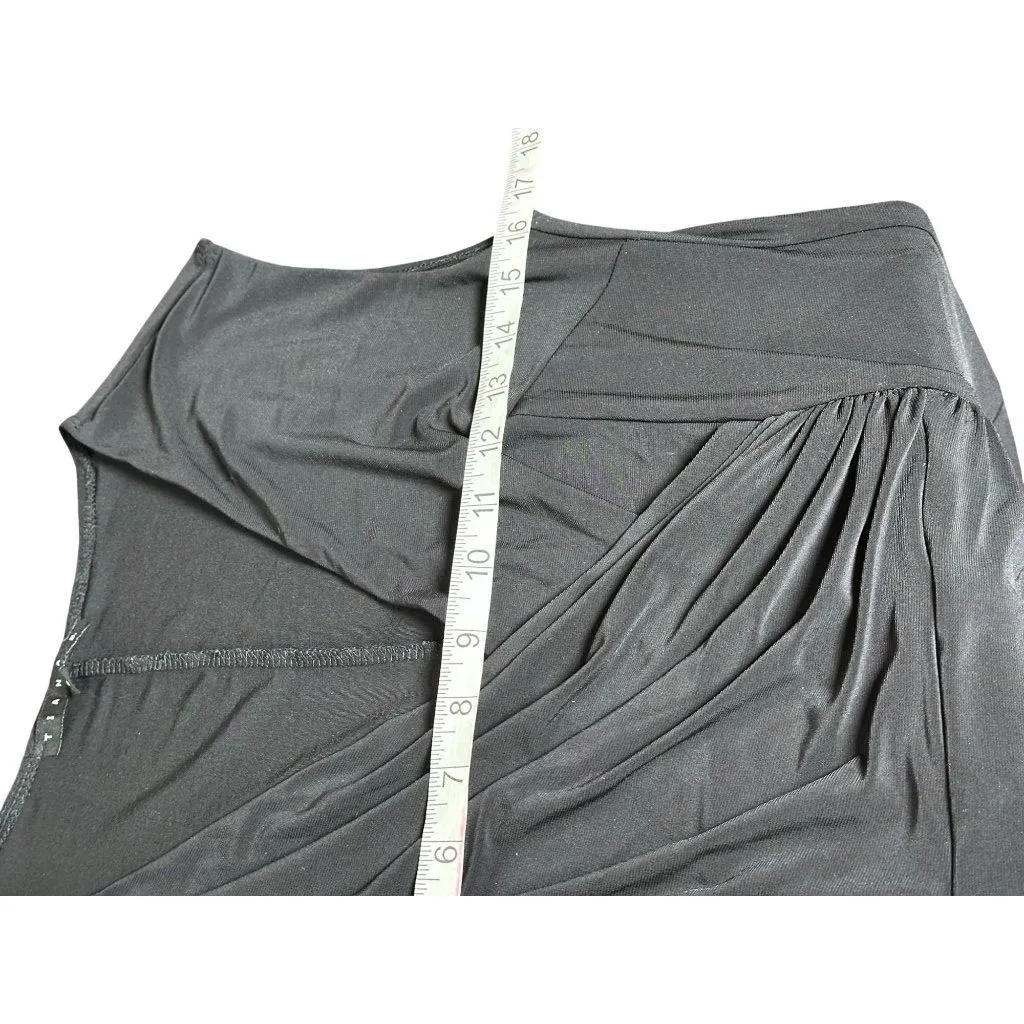 Tiana B Black Work Dress Small Sleeveless Faux Wrap Knee Length - Image 5