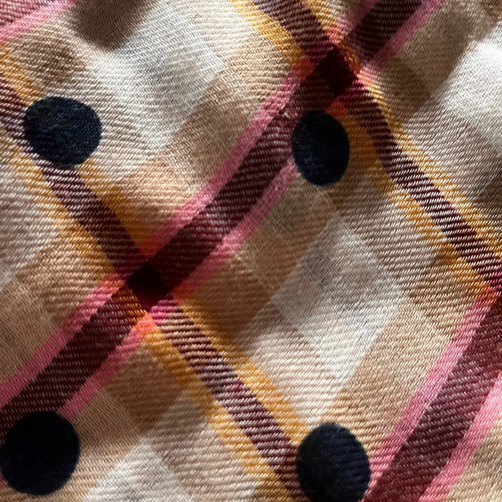 Jcrew Polka Dot Plaid Oversized Scarf wool cotton - Image 10