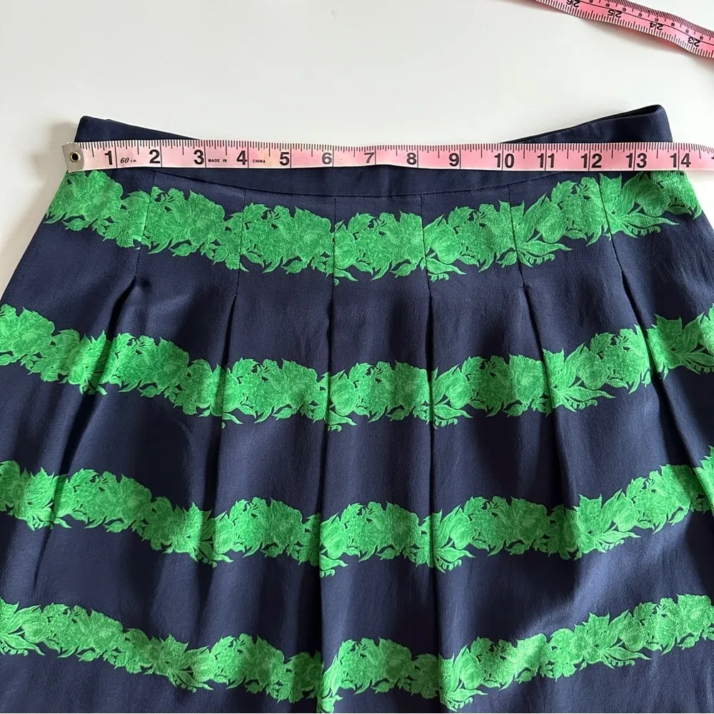 J.Crew Navy Silk Mini Skirt Size 6 Y2K Style - Image 9