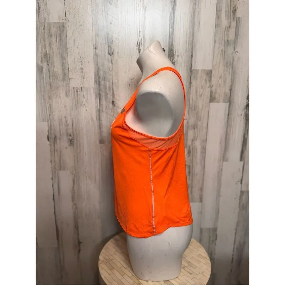 New Balance Fleet Feet Racing Team Chicago Neon Orange Running Tank Top MED - Image 5
