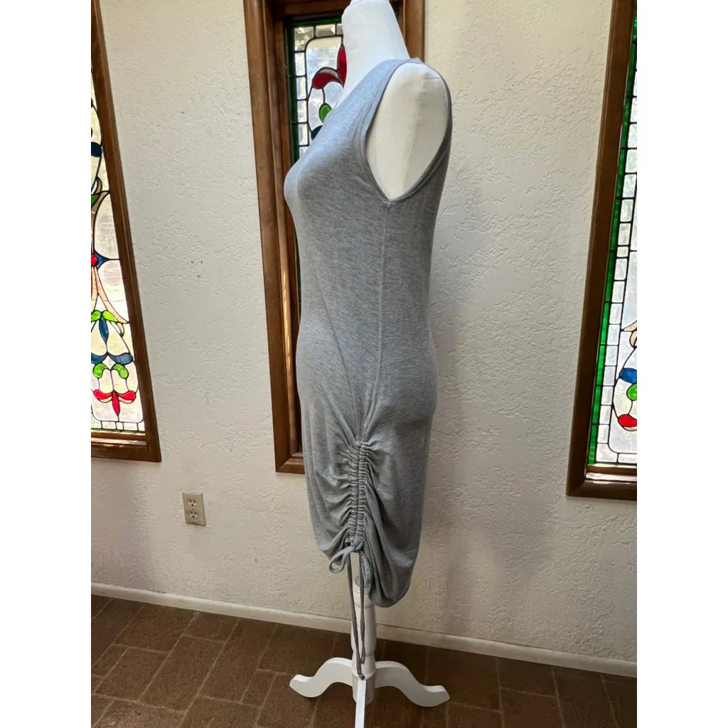 Sporty Zella Womens Light Grey Sleeveless Dress Ruched and tied hem Size Small - Image 3