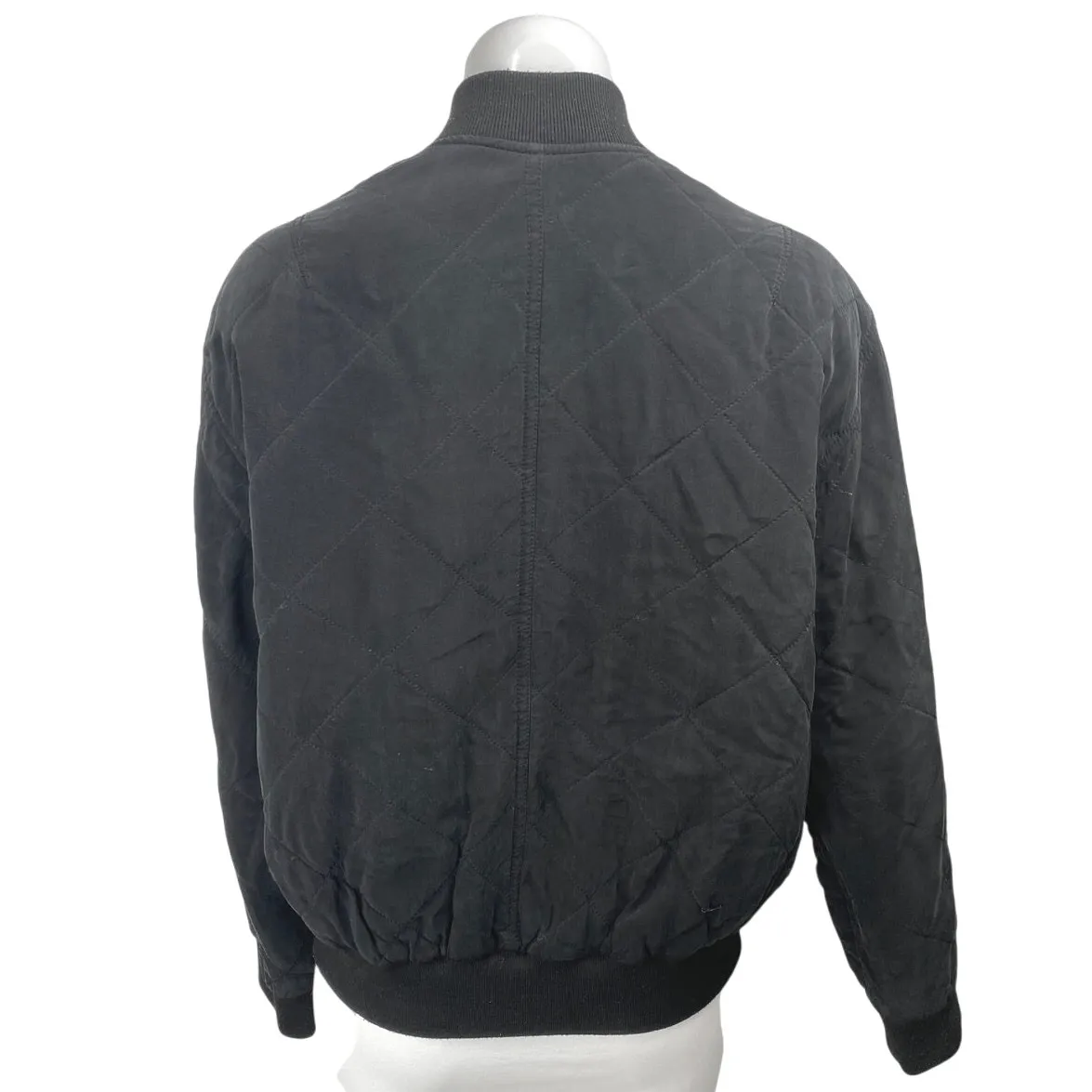 Pins and Needles Women's Black Full Zip Long Sleeve Quilted Bomber Coat Jacket M Size M - Image 2