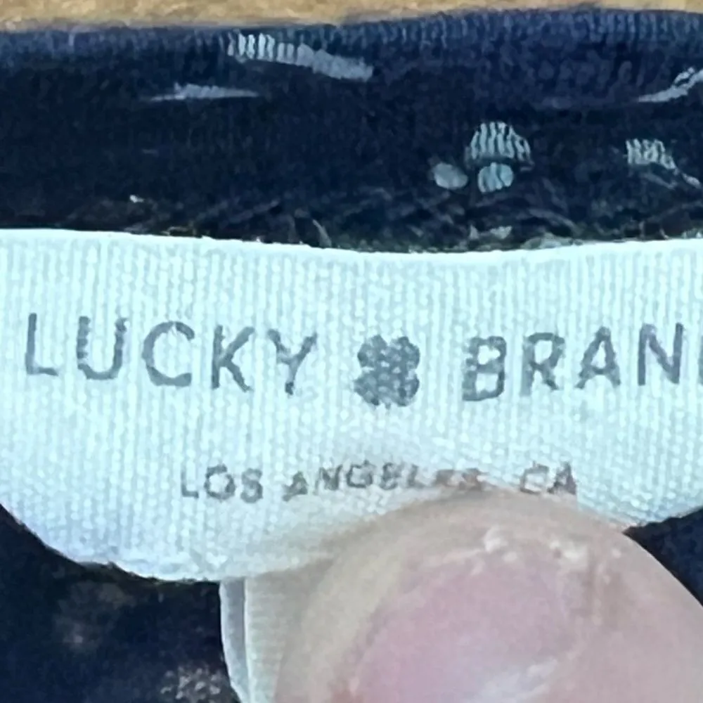 Lucky brand, women, size‎ medium, long sleeve, diamond print, front tie, shirt - Image 2