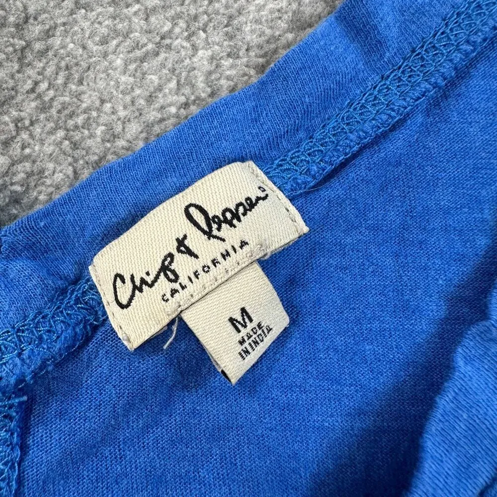 Chip & Pepper California Blue Swing Tank Top Size Medium V-Neck Sleeveless - Image 4