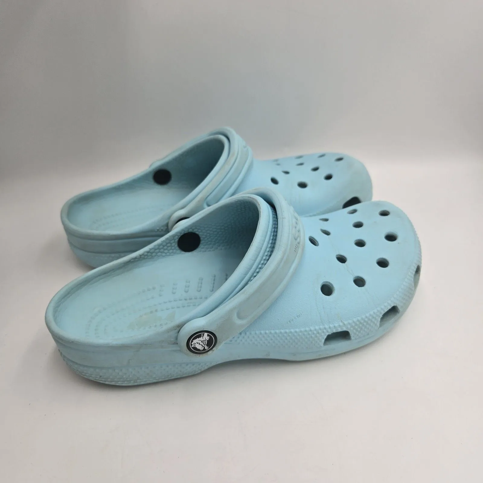 Crocs Classic Clogs Light Blue Mens 6 Womens 8 Unisex Slip On Comfort Shoes - Image 5
