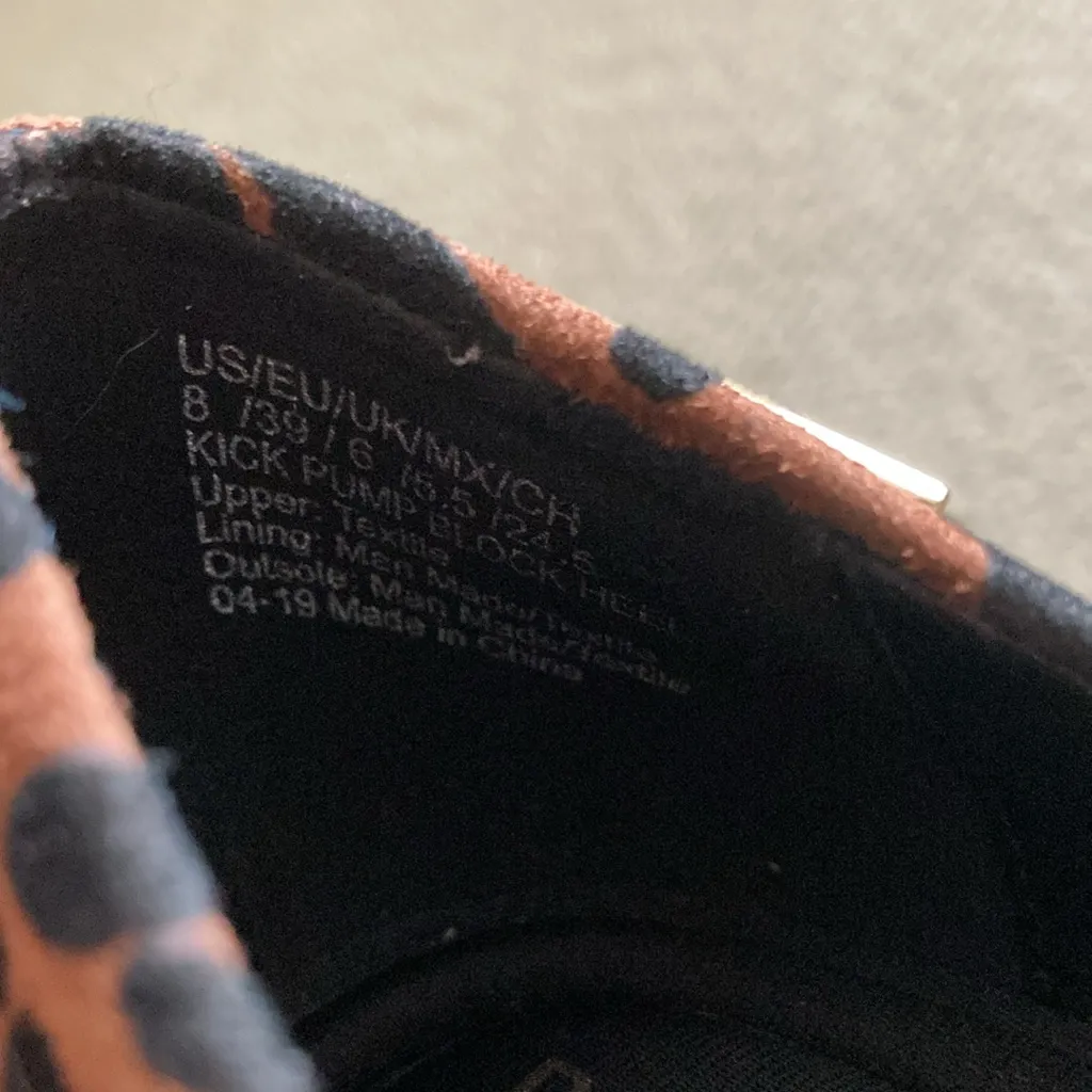 NEW Kenneth Cole Animal Print Block Heels Pumps Women’s Size 8 Ortholite NWOB - Image 13