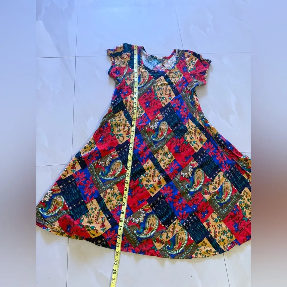 Multi colored cotton dress MULTI - Image 9