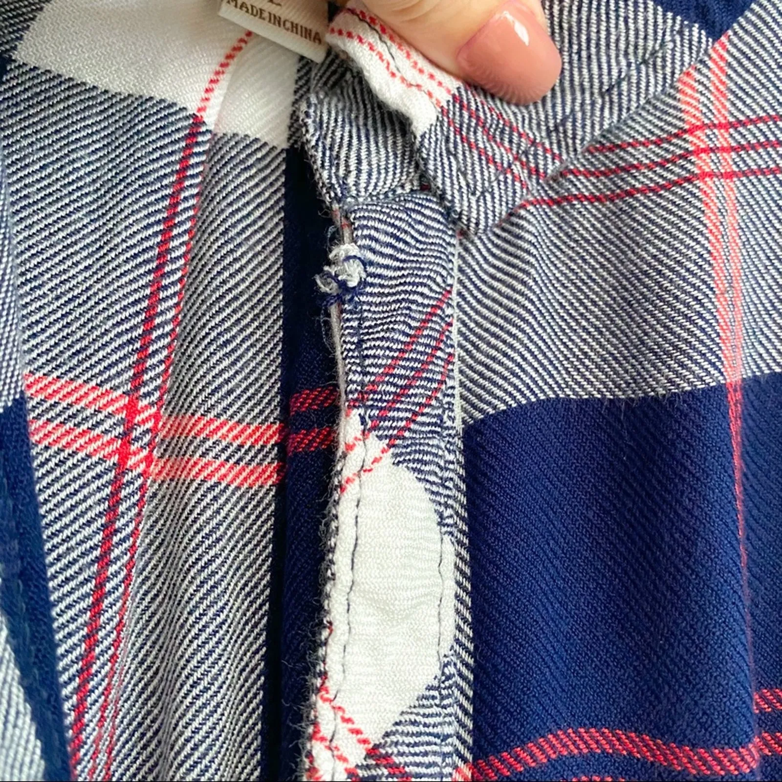 Vintage Havana Americana Plaid Fly Back Shirt Size Large - Image 8