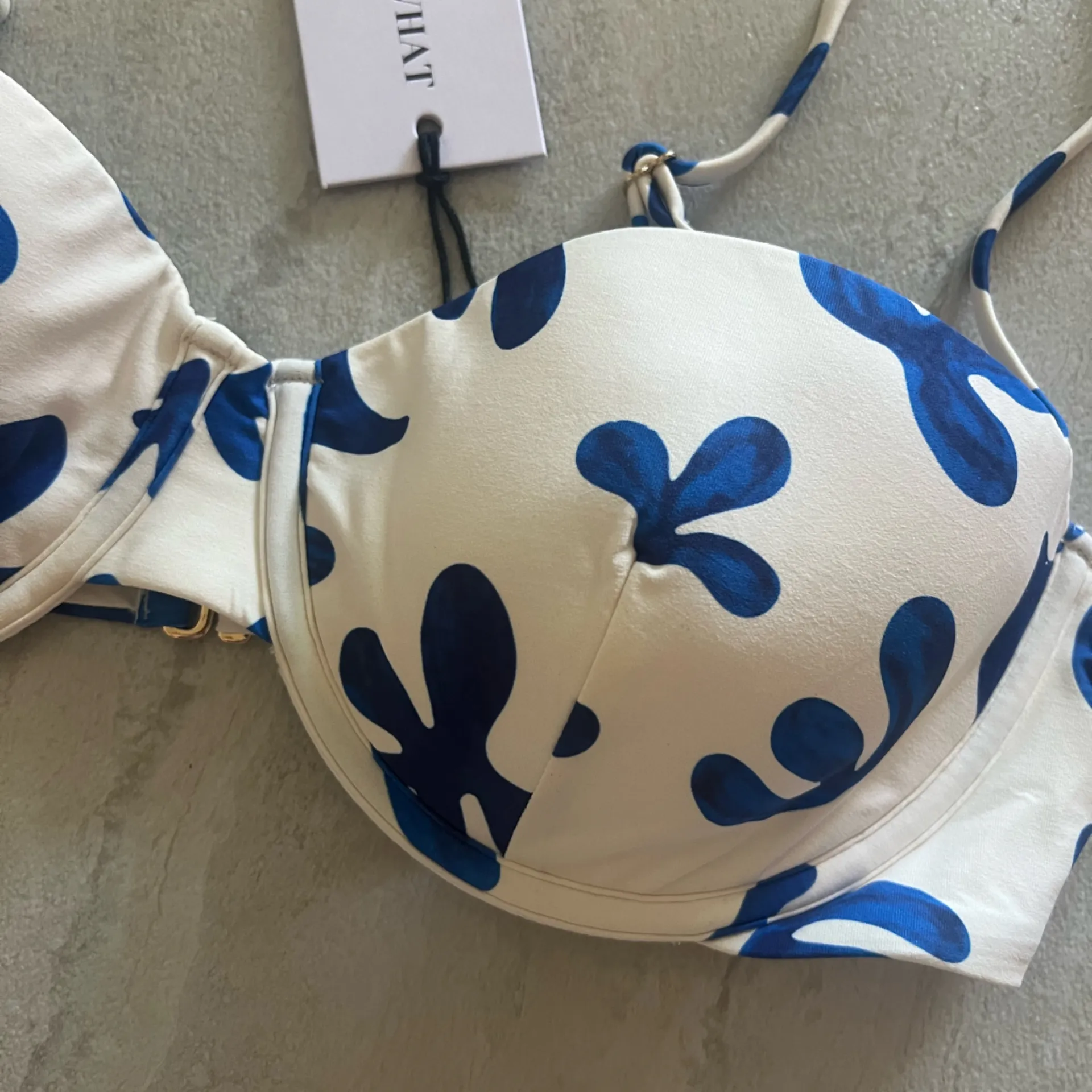 {WeWoreWhat} Brand New Balconette Abstract Leaves Bikini Top - Image 10