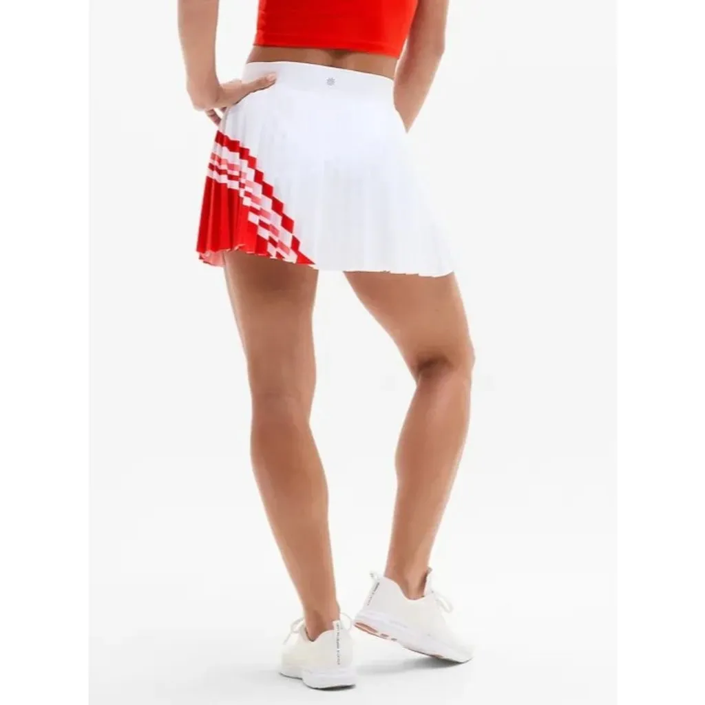 New Athleta S Match Point High Rise Pleated Colorblock 13 1/2" Skort Small - Image 3