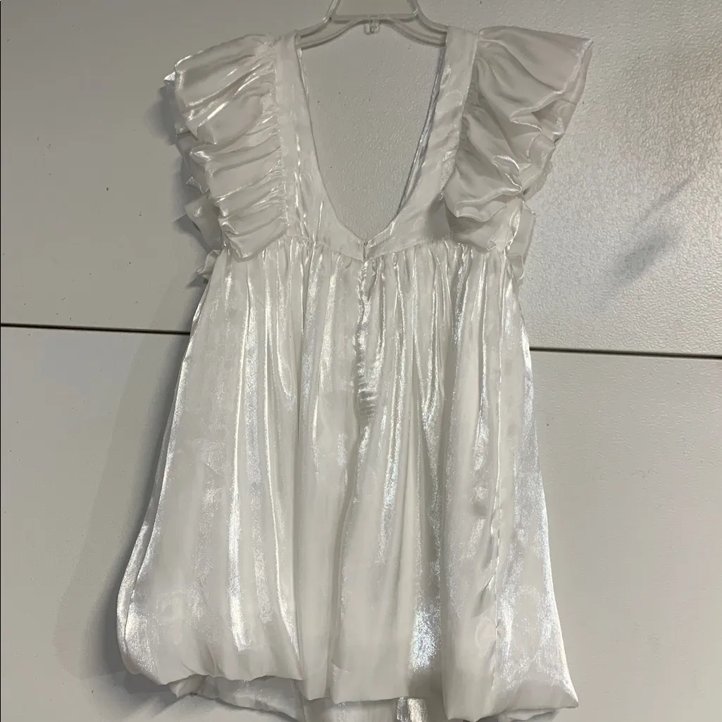 MOLLY GREEN WHITE KORA MINI DRESS NEW MEDIUM BRIDAL - Image 6