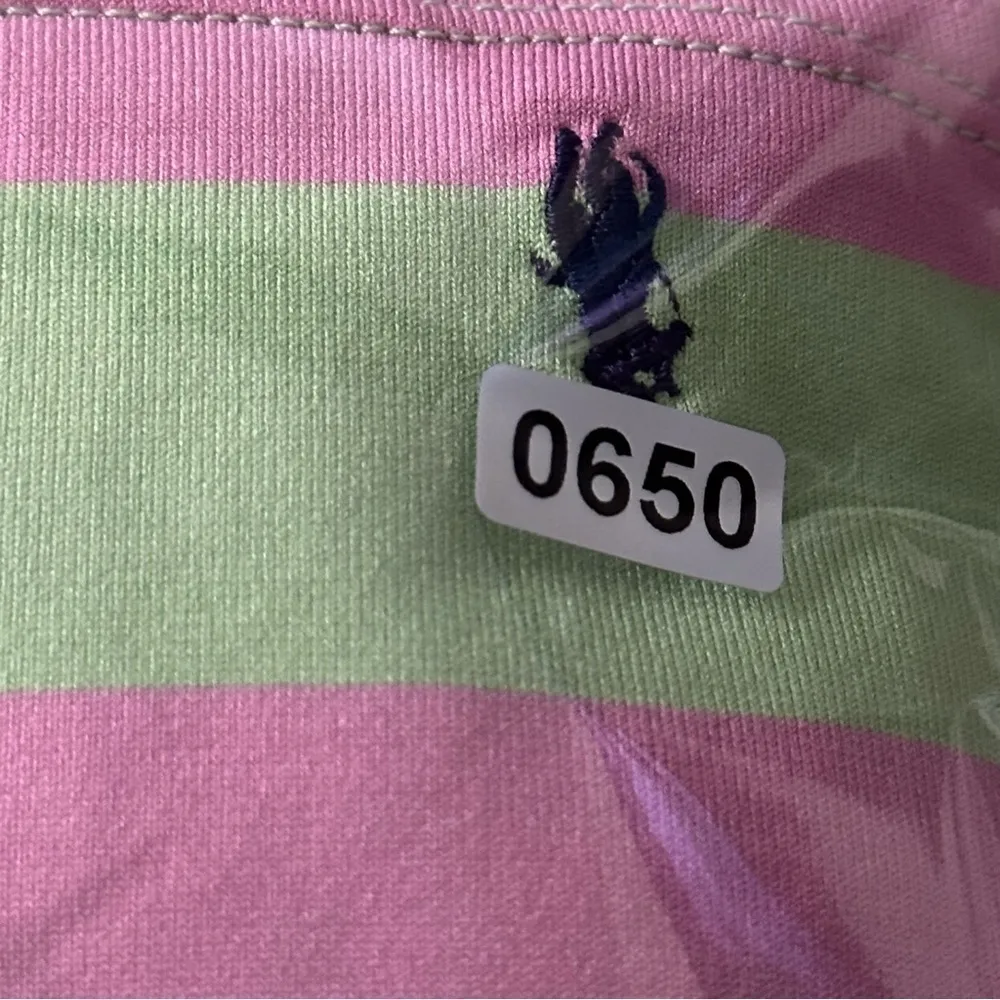 Ralph Lauren Sport Women’s Size 8 Pink Green Striped Racerback Tankini Swim Top - Image 5