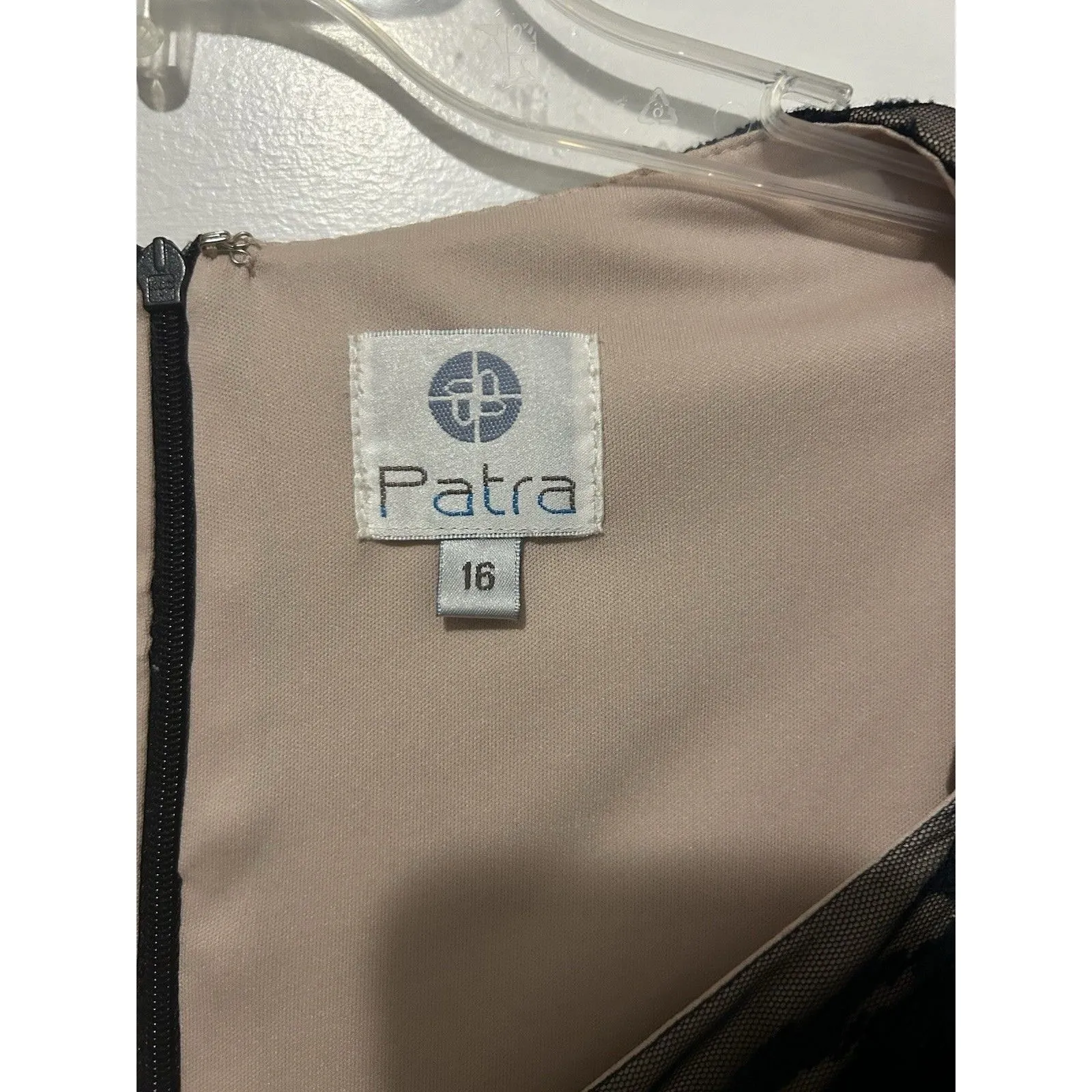 Patra Size 16 Embroidered Blue Floral Lace Mesh Maxi Dress Gown Formal Wedding - Image 4