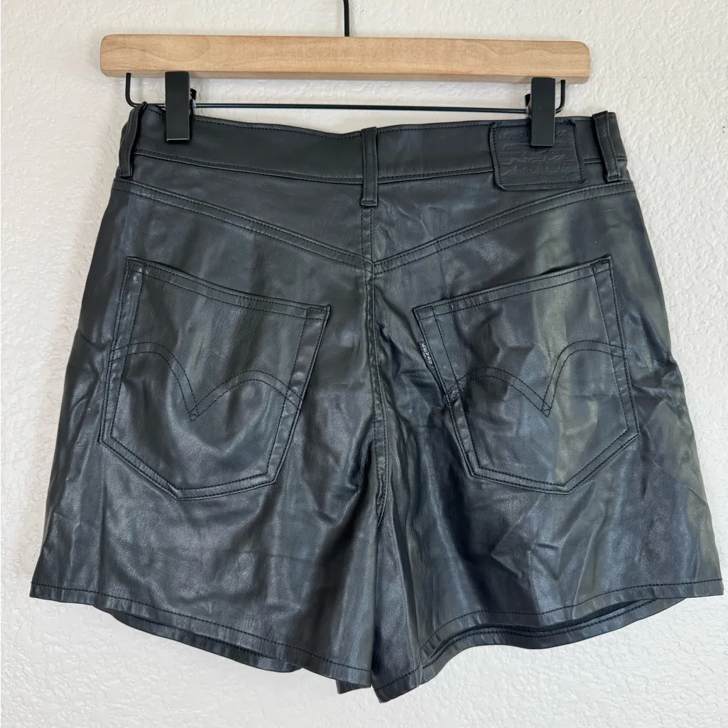 Levi’s High Rise Faux Leather Black Shorts size 27 $80 - Image 10