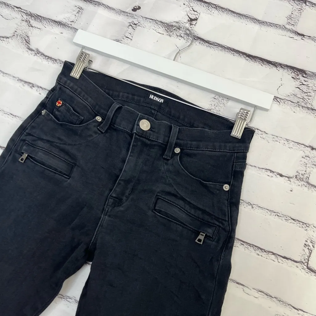 Hudson Roe Mid Rise Ankle Super Skinny Jeans Women’s 28 Dark Gray Stretch Denim - Image 7